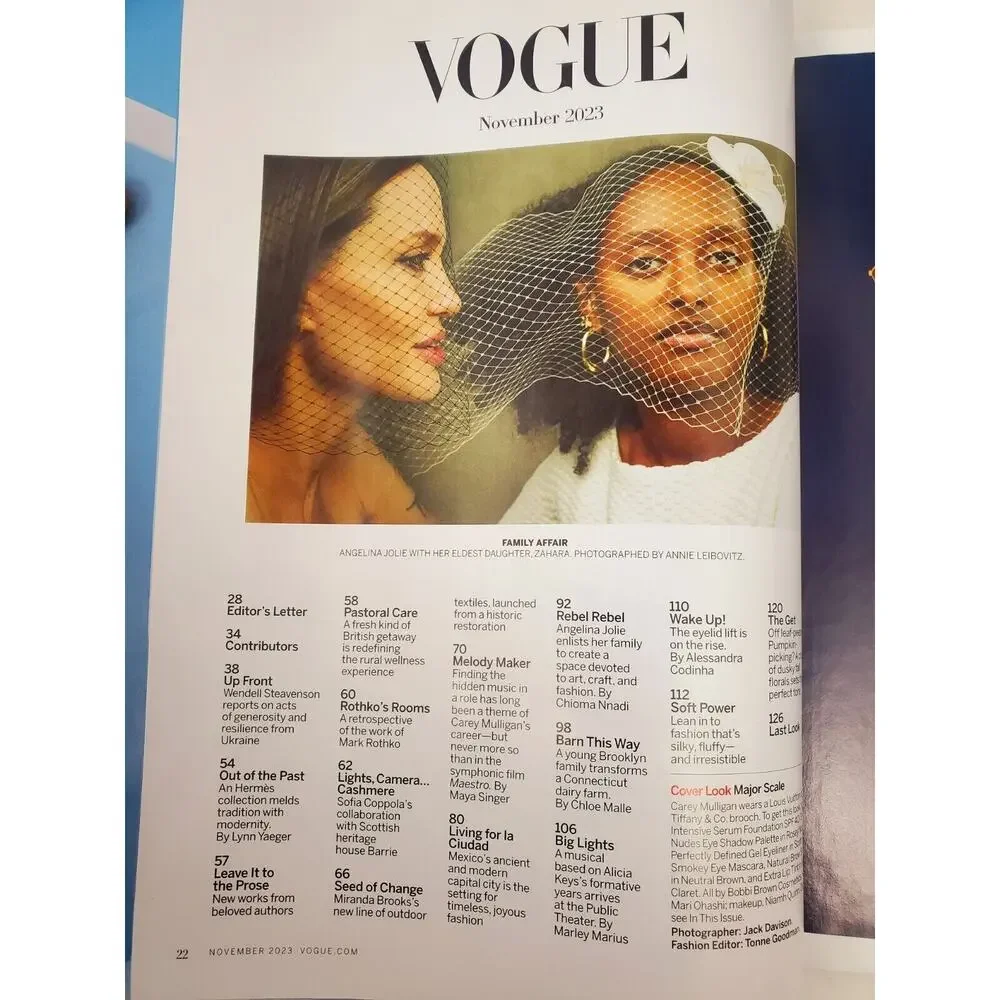 New Vogue Magazine November 2023 US Alicia Keyes Angelina Jolie Fashion Nov 23